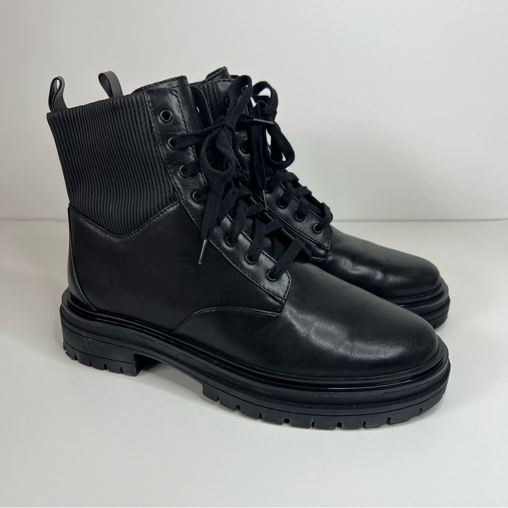 Gianna Gore Lace Up Chunky Boots Women’s Size 8 High Top Johnston & Murphy